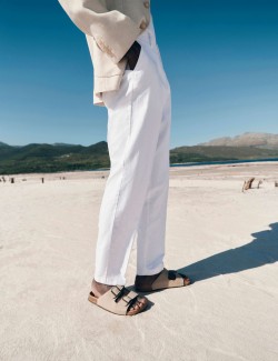 Regular Fit Linen Blend Chinos