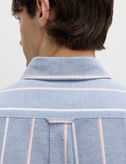 Cotton Rich Striped Oxford Shirt