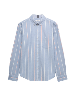 Cotton Rich Striped Oxford Shirt