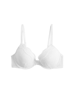 Dekoltová podprsenka s kosticemi a krajkou, vel. A–E