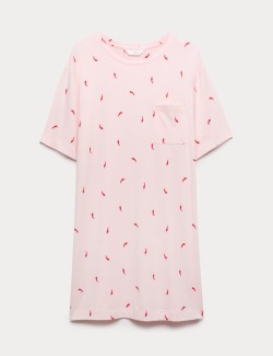 Cotton Modal Printed Minishirt