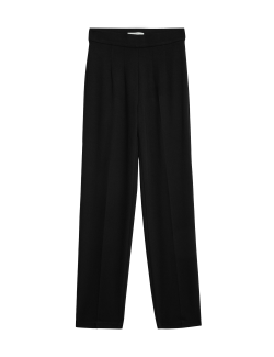 Jersey Straight Leg Trousers with Stretch
