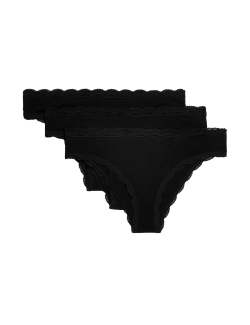 3pk Cotton Rich Brazilian Knickers