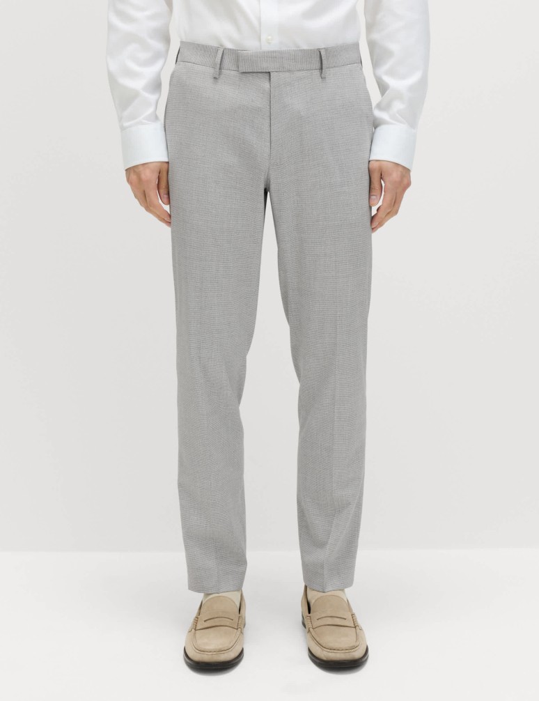 Tailored Fit Textured Stretch Suit Trousers