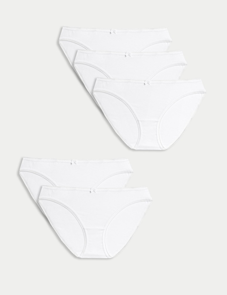 5pk Cotton Lycra® Bikini Knickers