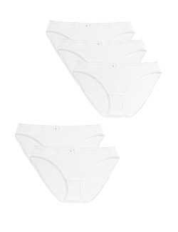 5pk Cotton Lycra® Bikini Knickers