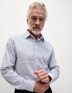 Regular Fit Ultimate Non Iron Cotton Striped Shirt