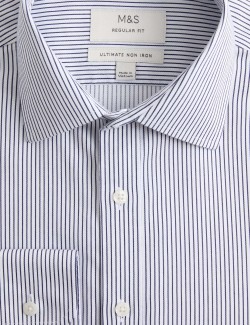 Regular Fit Ultimate Non Iron Cotton Striped Shirt