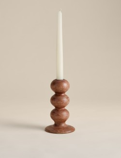 Bobbin Wooden Dinner Candle Holder