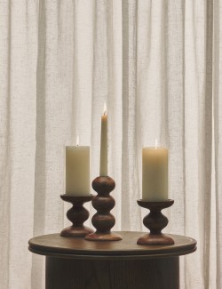 Bobbin Wooden Dinner Candle Holder
