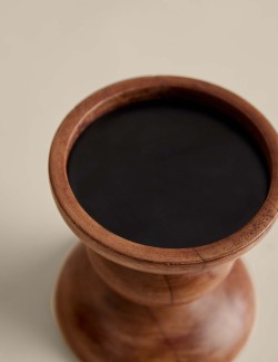 Bobbin Wooden Pillar Candle Holder