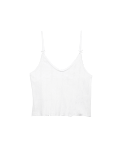 Pure Cotton Pointelle Cami Pyjama Top