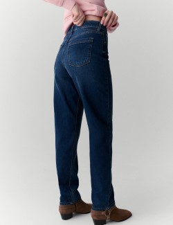 Girlfriend Mid Rise Turn Up Jeans with Lyocell