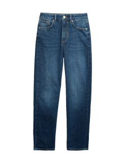 Girlfriend Mid Rise Turn Up Jeans with Lyocell