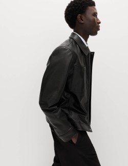 Kamioňácká bunda z koženky