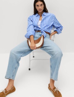 Pruhovaná košile Girlfriend, z čisté bavlny