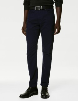 Slim Fit Cotton Rich Italian Trousers