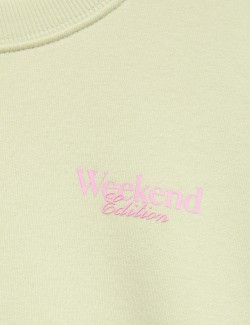 Mikina s vysokým podílem bavlny, nadrozměrný střih (6–16 let)