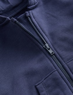 Cotton Rich Navy Zip Through Hoodie (0-3 Yrs)
