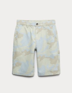 Džínové šortky s maskáčovým vzorem (2–16 let)