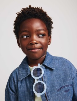 Pruhovaná džínová bunda z čisté bavlny (2–8 let)