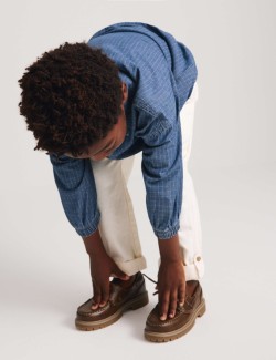 Pruhovaná džínová bunda z čisté bavlny (2–8 let)