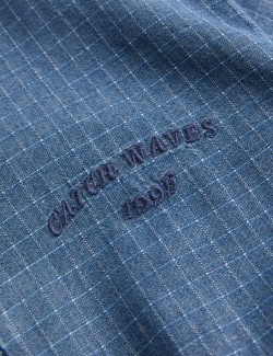 Pruhovaná džínová bunda z čisté bavlny (2–8 let)