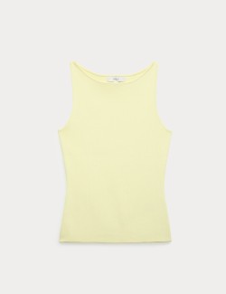 Pletená vesta úzkého střihu s výstřihem ke krku