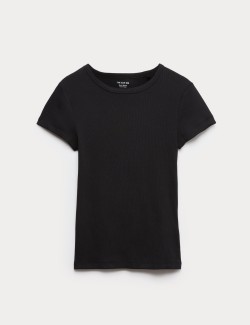 Cotton Rich Ribbed Slim Fit T-Shirt