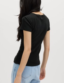 Cotton Rich Ribbed Slim Fit T-Shirt