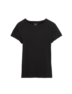 Cotton Rich Ribbed Slim Fit T-Shirt
