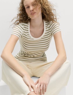 Cotton Rich Scoop Neck Slim Fit T-Shirt