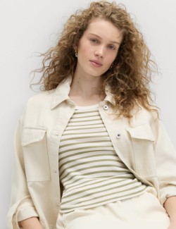 Cotton Rich Scoop Neck Slim Fit T-Shirt