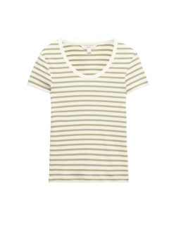 Cotton Rich Scoop Neck Slim Fit T-Shirt