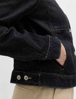 Denim Collared Short Trucker Jacket