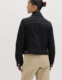 Denim Collared Short Trucker Jacket