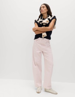 Rovné džíny se středně vysokým sedem