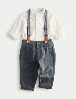 3pc Cotton Rich Top & Bottom Outfit (0-36 Mths)