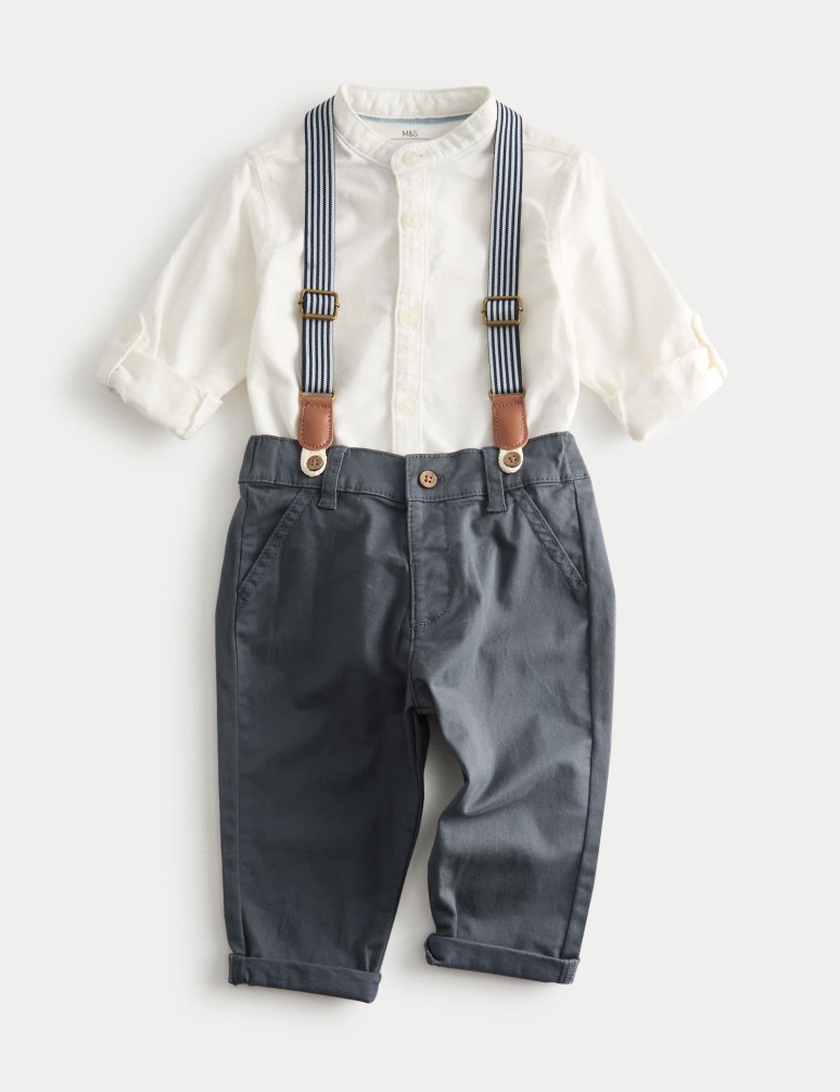 3pc Cotton Rich Top & Bottom Outfit (0-36 Mths)