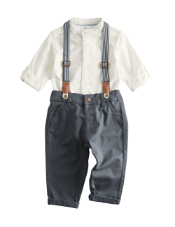 3pc Cotton Rich Top & Bottom Outfit (0-36 Mths)