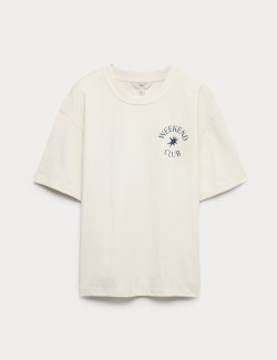 Tričko volného střihu s grafikou, z čisté bavlny