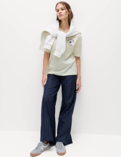 Tričko volného střihu s grafikou, z čisté bavlny