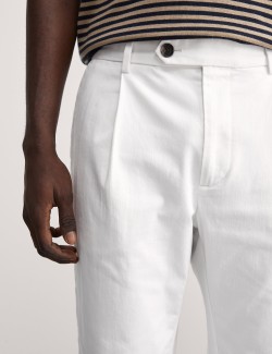 Tapered Fit Italian Single Pleat Chinos