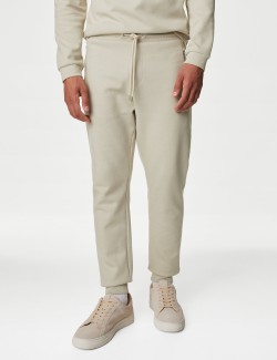 Cuffed Cotton Blend Zip Pocket Joggers