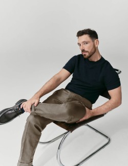 Mercerised Cotton Geometric Knitted T-shirt