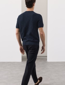 Mercerised Cotton Geometric Knitted T-shirt