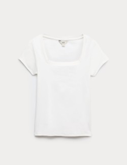 Cotton Rich Premium Square Neck Top