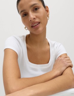 Cotton Rich Premium Square Neck Top