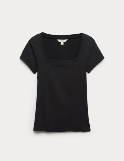 Cotton Rich Premium Square Neck Top
