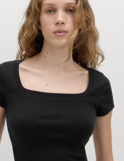 Cotton Rich Premium Square Neck Top